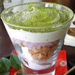 Cafe 中野屋『桜の香るティラミス風パフェ、桜アイスとシュトロイゼルのアクセント』『苺と抹茶と小豆のティラミス風パフェ』『旬の苺とライチ＆ココナッツソルベのパフェ、キャトルエピス入り』