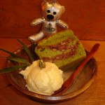 SHIZEN『抹茶と粒あんのパウンドケーキ～バニラアイス添え～』